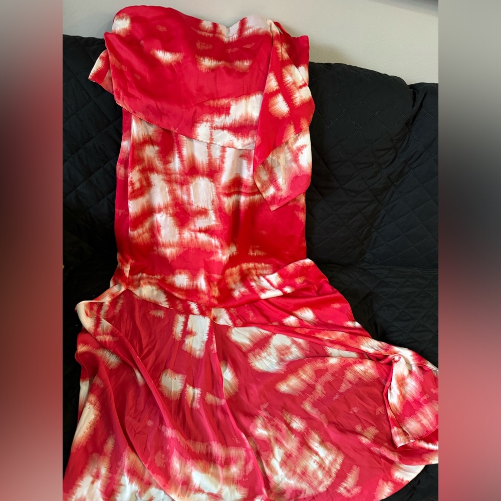 Tube silky flowy dress
